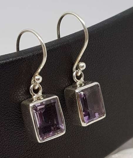 Sterling silver amethyst earrings